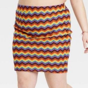 Women's Knit Bodycon Chevron Skirt Target PRIDE